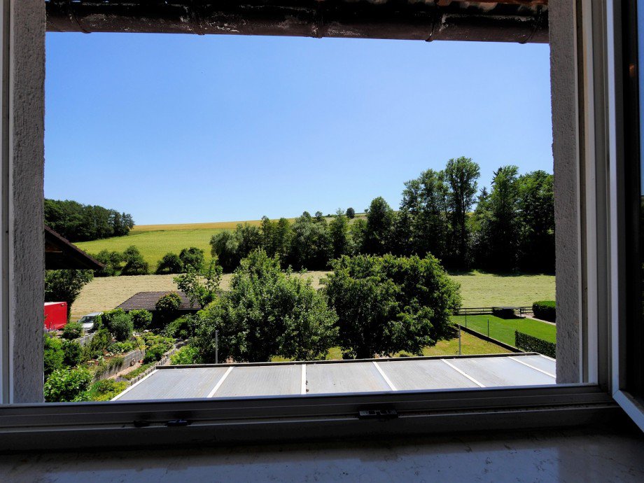 Blick aus dem Schlafzimmer Einfamilienhaus Gro�-Bieberau