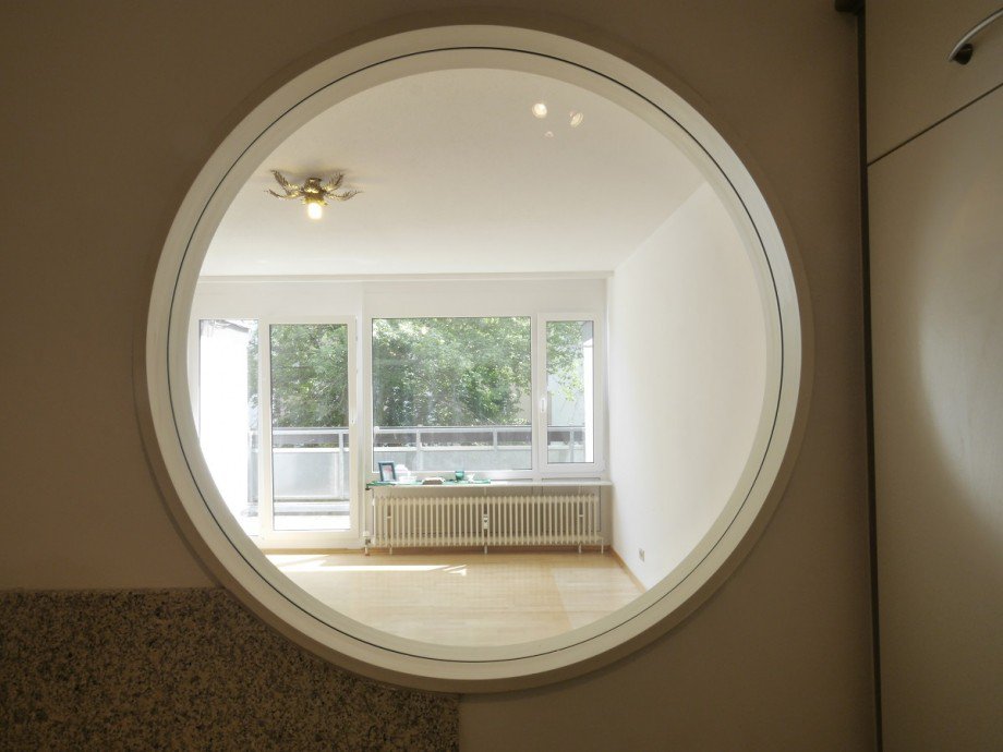 Blick aus der K�che Wohnung Darmstadt