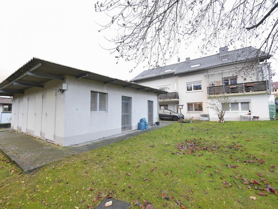 Ansicht vom Garten Mehrfamilienhaus Fischbachtal